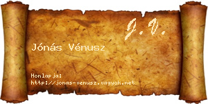 Jónás Vénusz névjegykártya